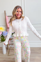 Kristen Crochet Knit Cardigan Top - Be You Boutique