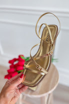 Blissful Gold Strappy Sandal - Be You Boutique