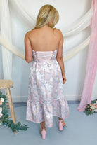Lily Tube Long Chiffon Lace Up Dress - Be You Boutique