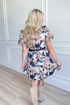 Emily Floral Puff Sleeve Tie Waist Dress - Be You Boutique