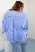 Perry Thermal Mix Terry Knit Mineral Washed Knit Top - Be You Boutique
