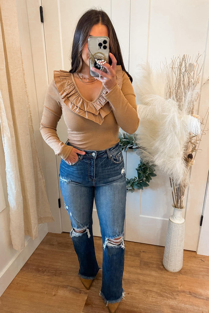 Risen Xenia High Rise Straight Leg Denim Jeans - Be You Boutique