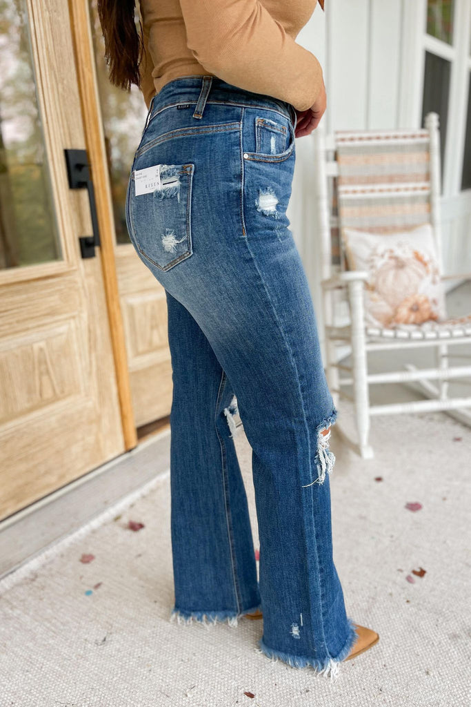 Risen Xenia High Rise Straight Leg Denim Jeans - Be You Boutique