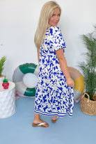 Jessica Botanical Print Midi Dress - Be You Boutique