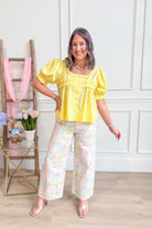 Holly Puff Sleeve Frilly Top - Be You Boutique