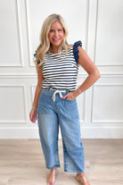 Derrick Flutter Sleeve Top - Be You Boutique