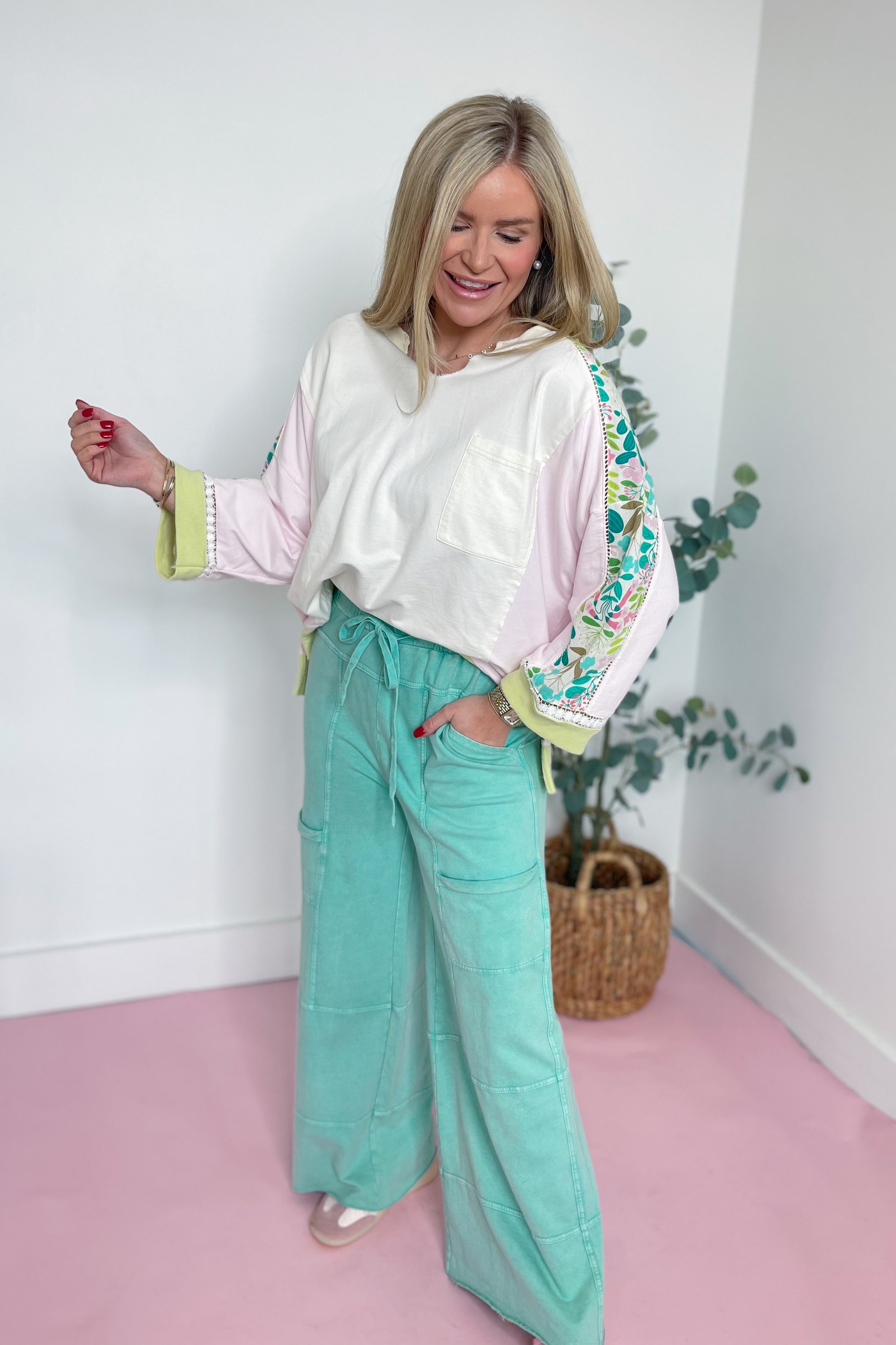 Cierra Color Block Long Sleeve Top - Be You Boutique