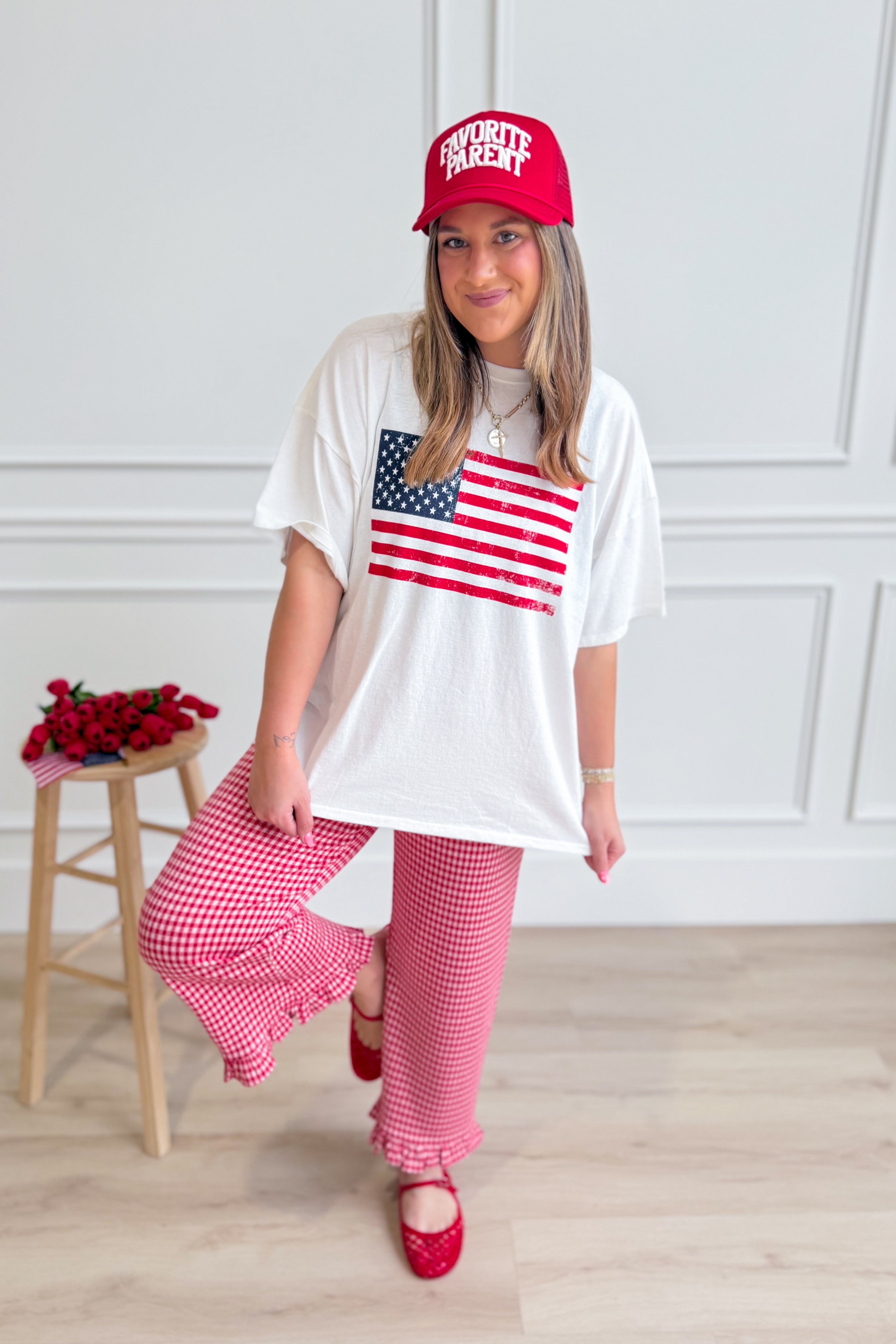 Alexander American Flag T-Shirt from HYFVE, 117 Graphic Tees, featuring a vibrant American flag design on a casual cotton tee.