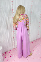 Marjorie Wide Leg Mineral Washed Cotton Span Jumpsuit - Be You Boutique