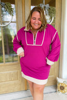 Joseph Solid Ribbed Zip Up Long Sleeve Collared Dress [S~2x] - Be You Boutique