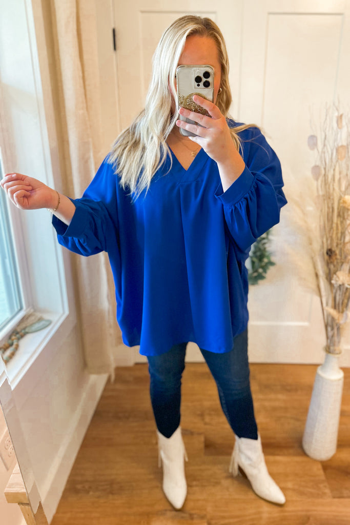 Lucas V Neck Casual Flowy Top - Be You Boutique