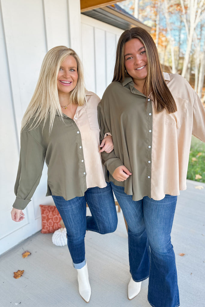 Cheyenne Easy Button Down Long Sleeve Blouse Top - Be You Boutique