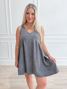 Lexy Washed Sleeveless Dress - Be You Boutique