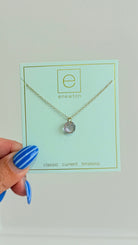 Enewton 16-inch classic birthstone necklace featuring a sparkling gemstone pendant on a delicate chain.