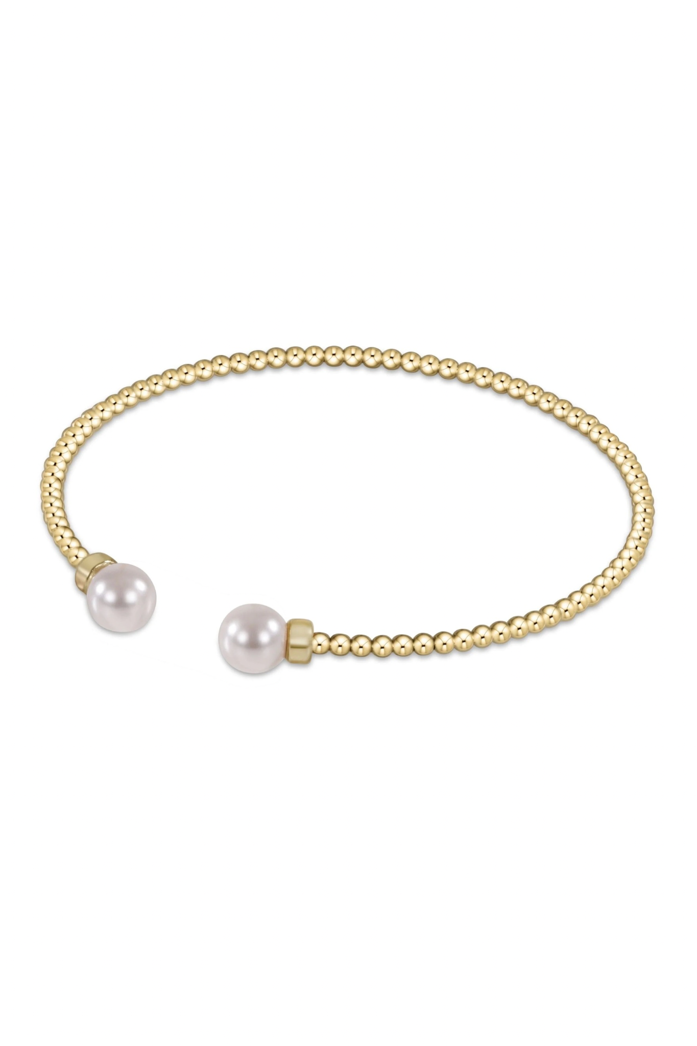 Enewton 2mm classic gold pearl cuff bracelet with smooth finish and elegant design, showcasing a timeless jewelry piece.