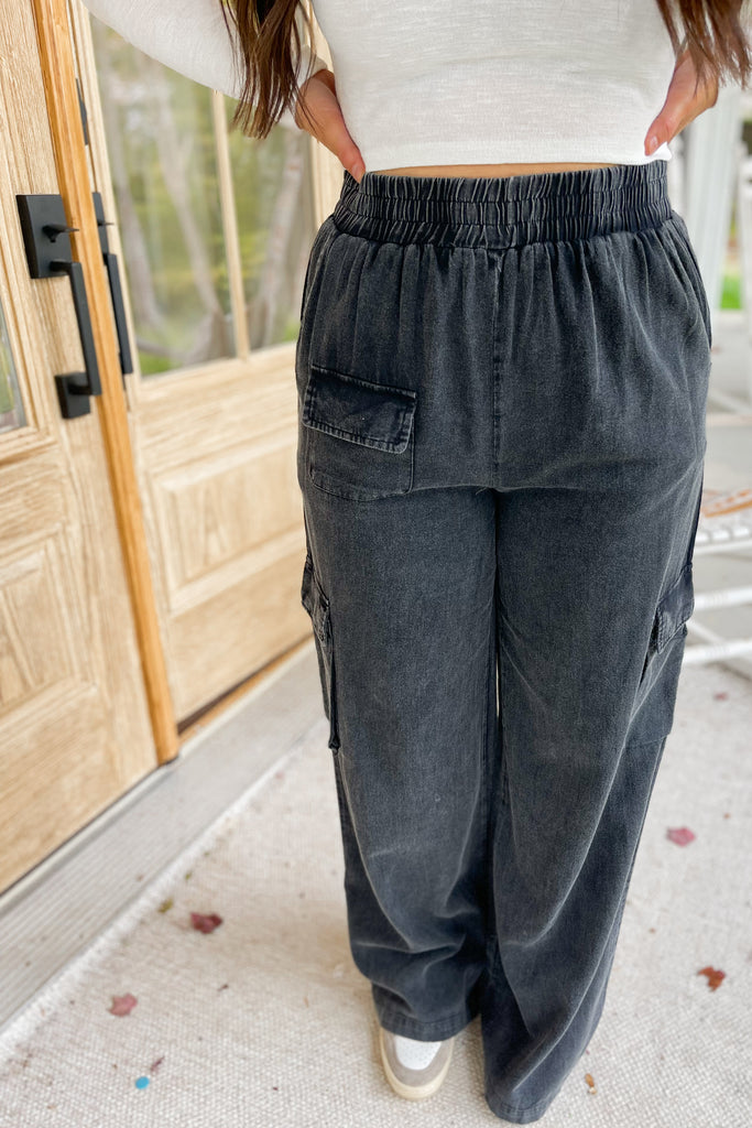 Roman Mineral Washed Cargo Pants - Be You Boutique