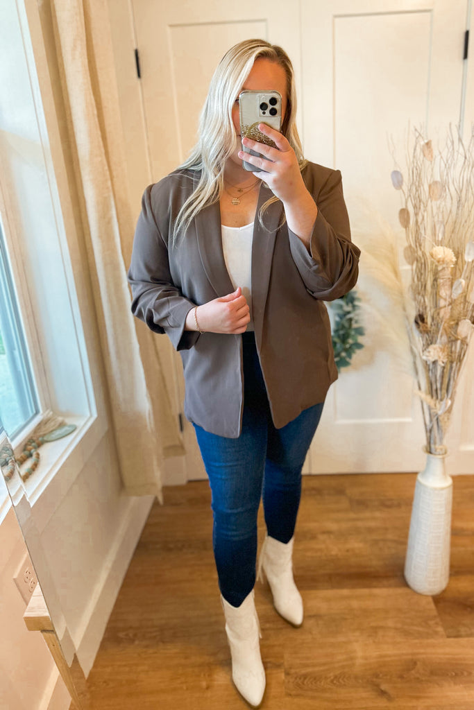 Thomas Classic Blazer with Shawl Lapel Collar and Pockets - Be You Boutique