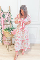 Janie Gauze Floral Printed Dress - Be You Boutique