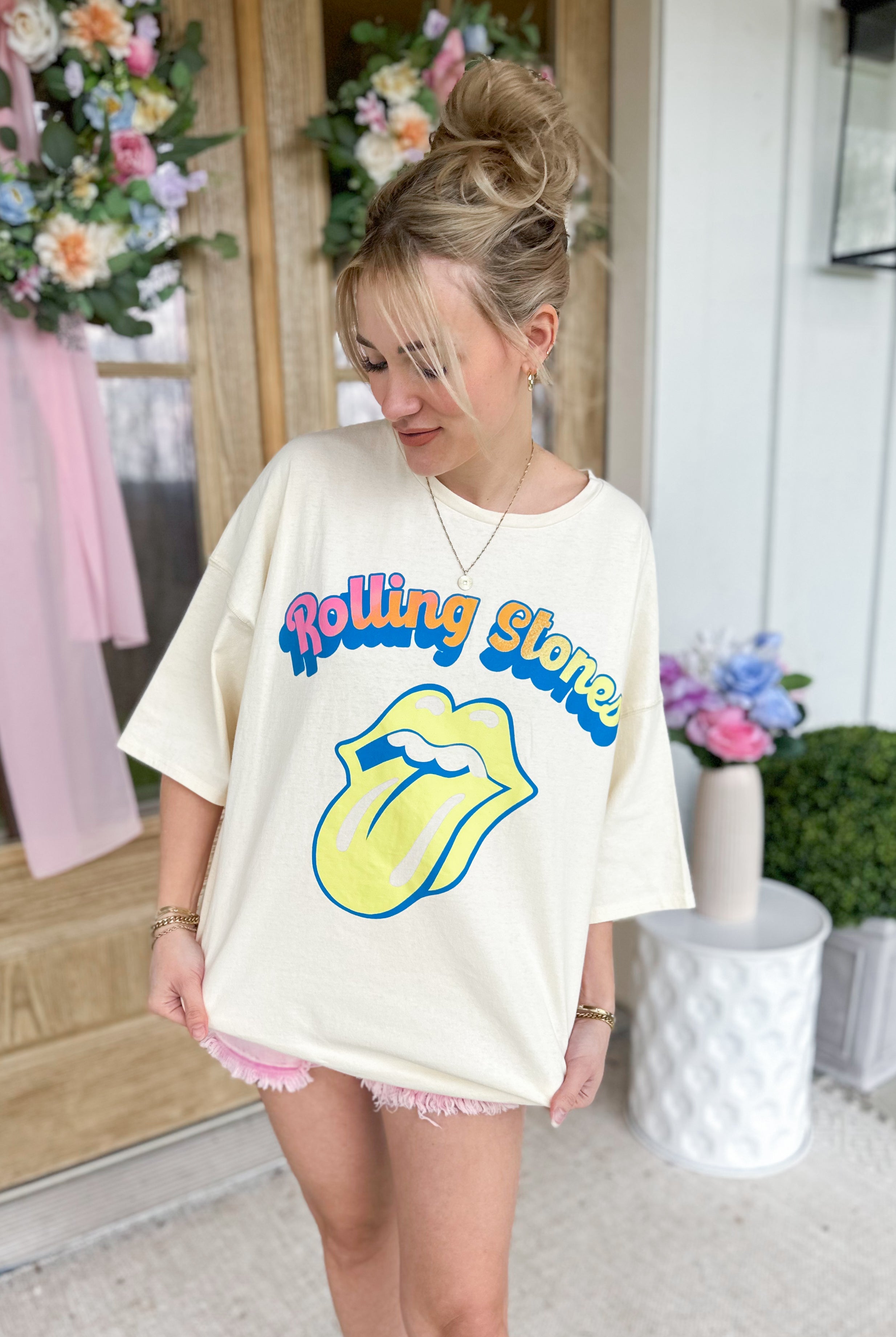 Rolling On Graphic Oversized T Shirts - Be You Boutique