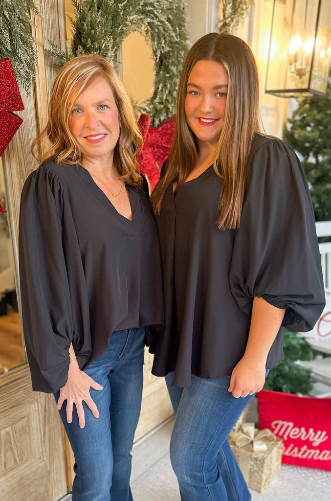Myles V Neck Long Sleeve Flutter Detail Top - Be You Boutique