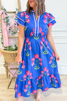 Maybel Floral Flutter Sleeve Dress - Be You Boutique