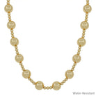 Large Gold Beaded 14mm Ball w/ 5mm Beaded Chain - Be You Boutique
