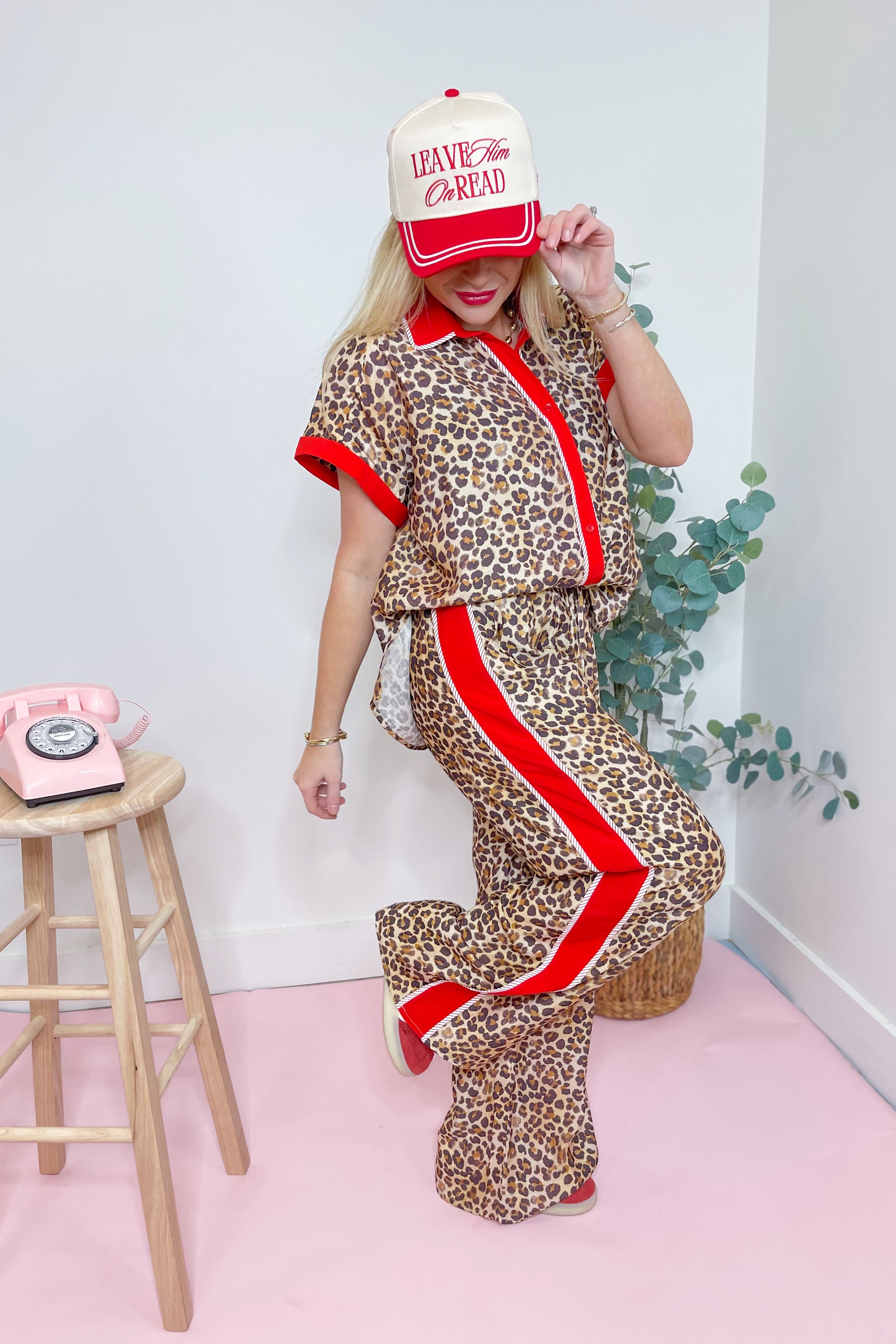 Chrissy Leopard Lounge Pant Set - Be You Boutique