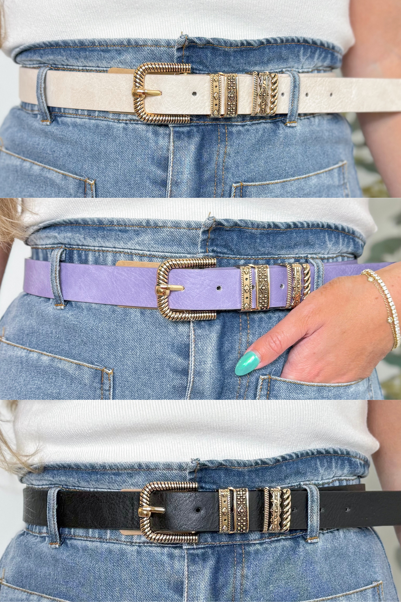 Steven Metal Buckle Belt (multi) - Be You Boutique