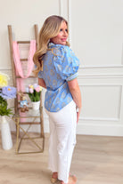 Connie Floral Printed Button Down Top - Be You Boutique