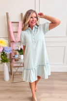 Bunny Striped Contrasted Trim Dress - Be You Boutique