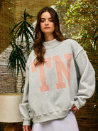 BUCKET LIST TN Mock Embroidered Sweatshirt featuring graphic design on a casual 137 Graphic Sweatshirts style.