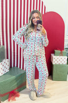 Mary Square Charlotte Trimmed With Joy pajama set with long-sleeve top and matching pants