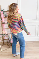 Sophie Multi Striped Round Neck Sweater - Be You Boutique