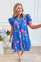 Carrie Floral Flutter Sleeve Dress - Be You Boutique