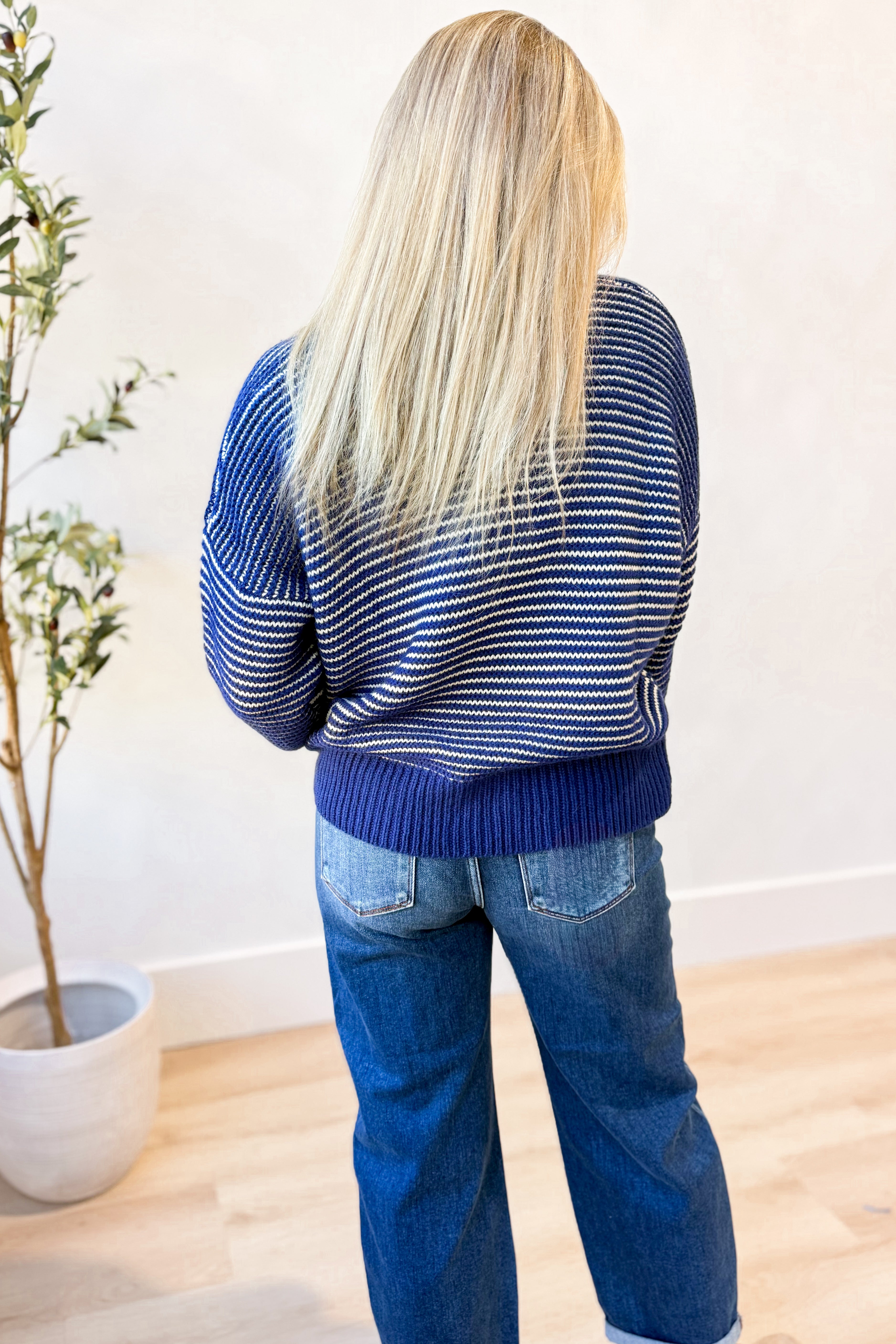 Mia Striped Sweater Top - Be You Boutique