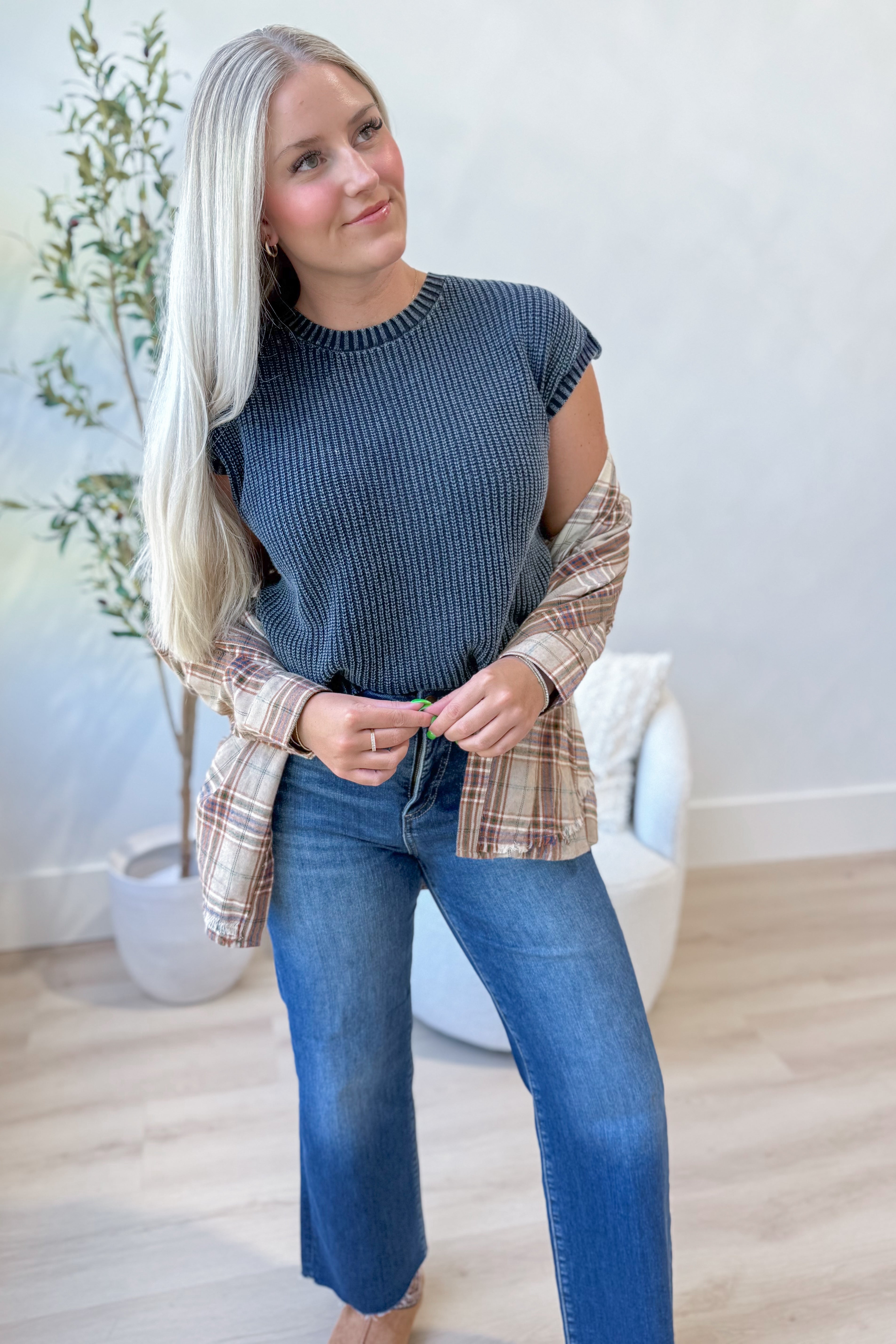 Nicole Knitted Drop Shoulder Sweater Top - Be You Boutique