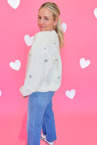 Bella Embroidered Teddy Sherpa Pullover - Be You Boutique