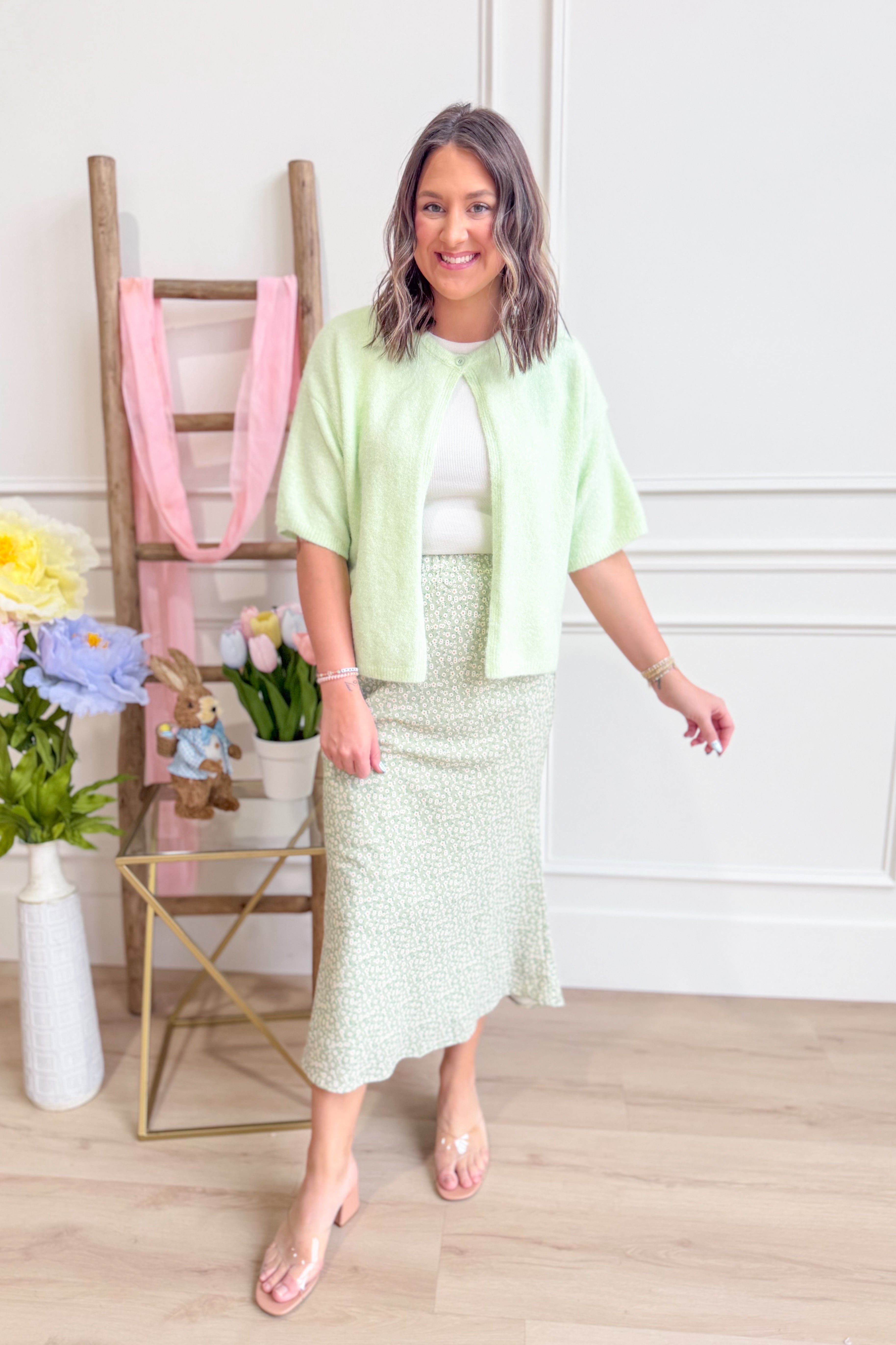 Tammy Ditsy Floral Midi Skirt - Be You Boutique