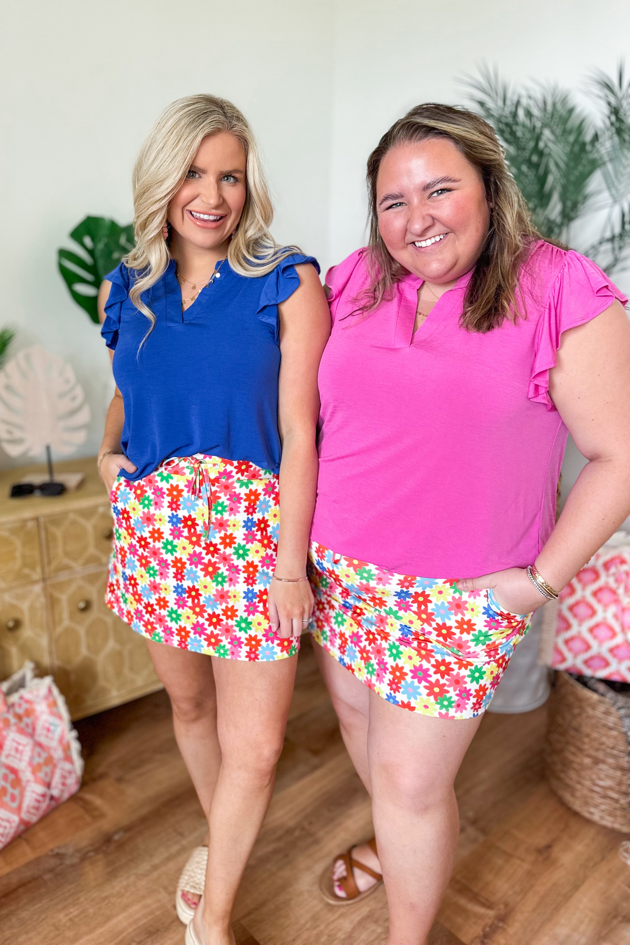 Bright Blooms Floral Skort - Be You Boutique