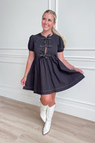 Chelsea Front Bow Detailed Dress - Be You Boutique