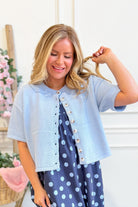 Lanie Sweater Button Down Top - Be You Boutique