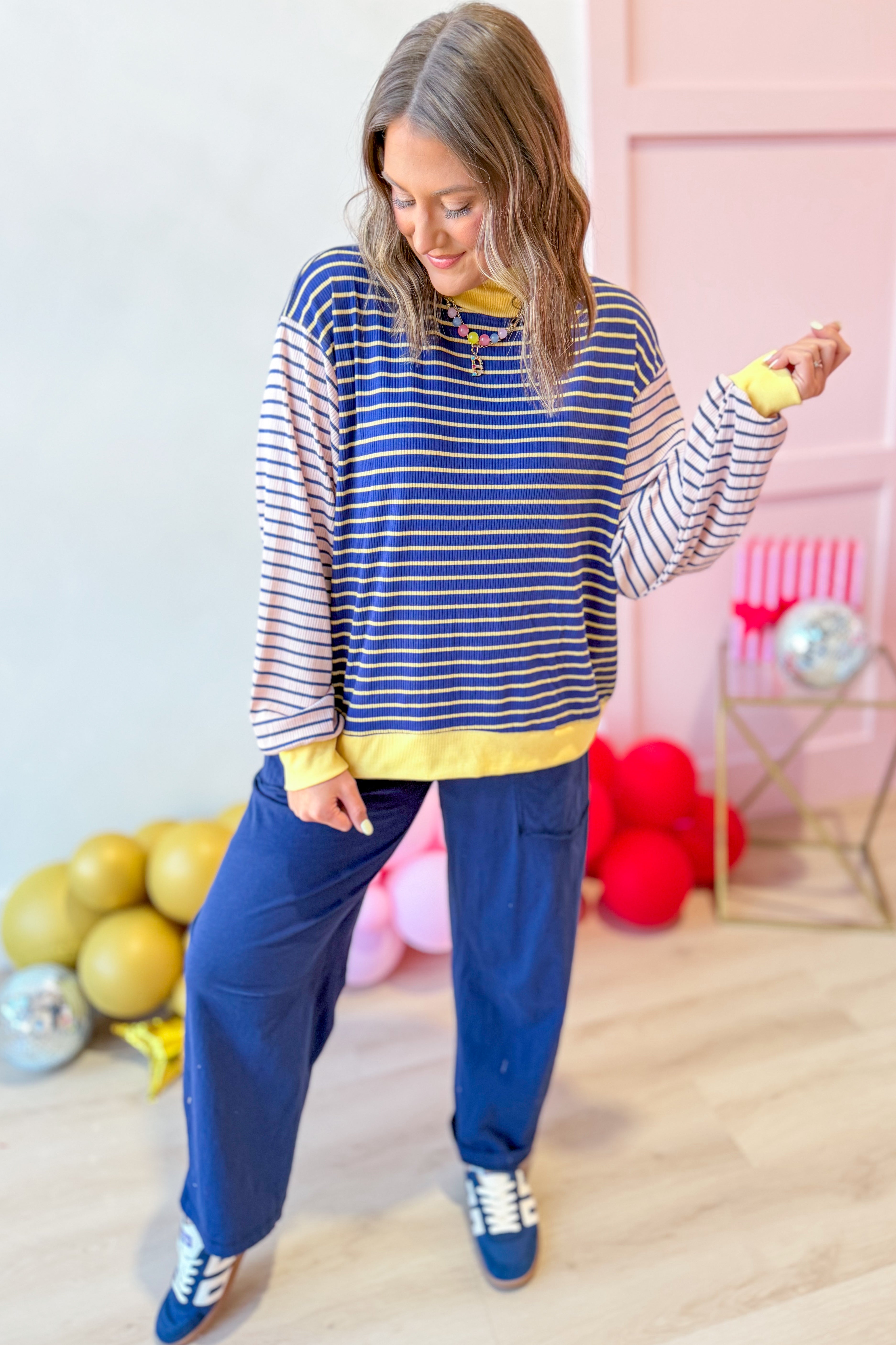 Linus Striped Multi Color Top - Be You Boutique