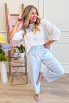 Kendall Cable Knit Sweater Top - Be You Boutique