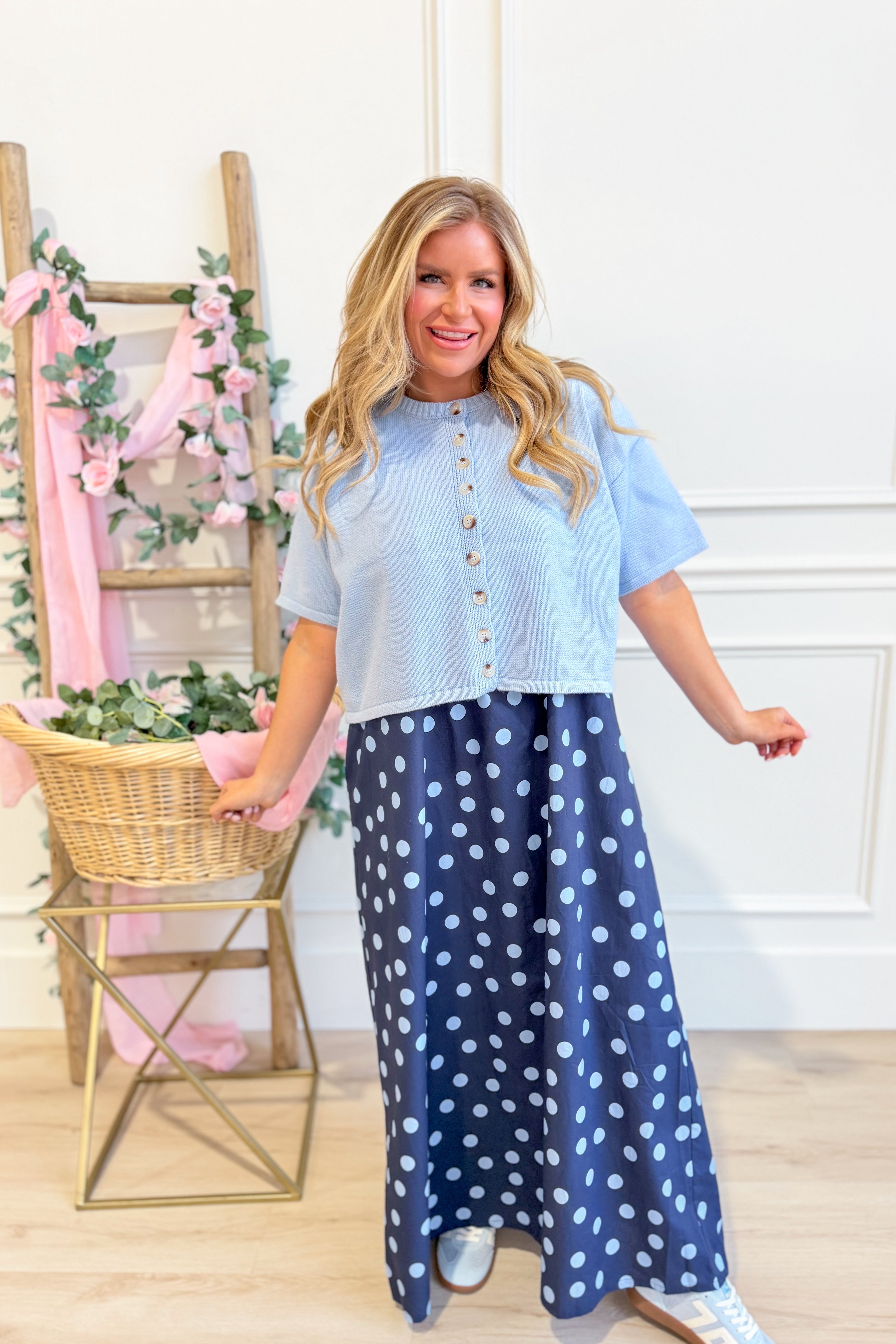 Eloise Polka Dot Maxi Dress - Be You Boutique