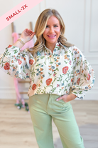 Katy Floral Button Closure Top - Be You Boutique