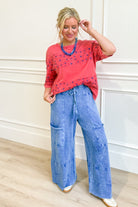 Serene Flower Patch Half Sleeve Top - Be You Boutique
