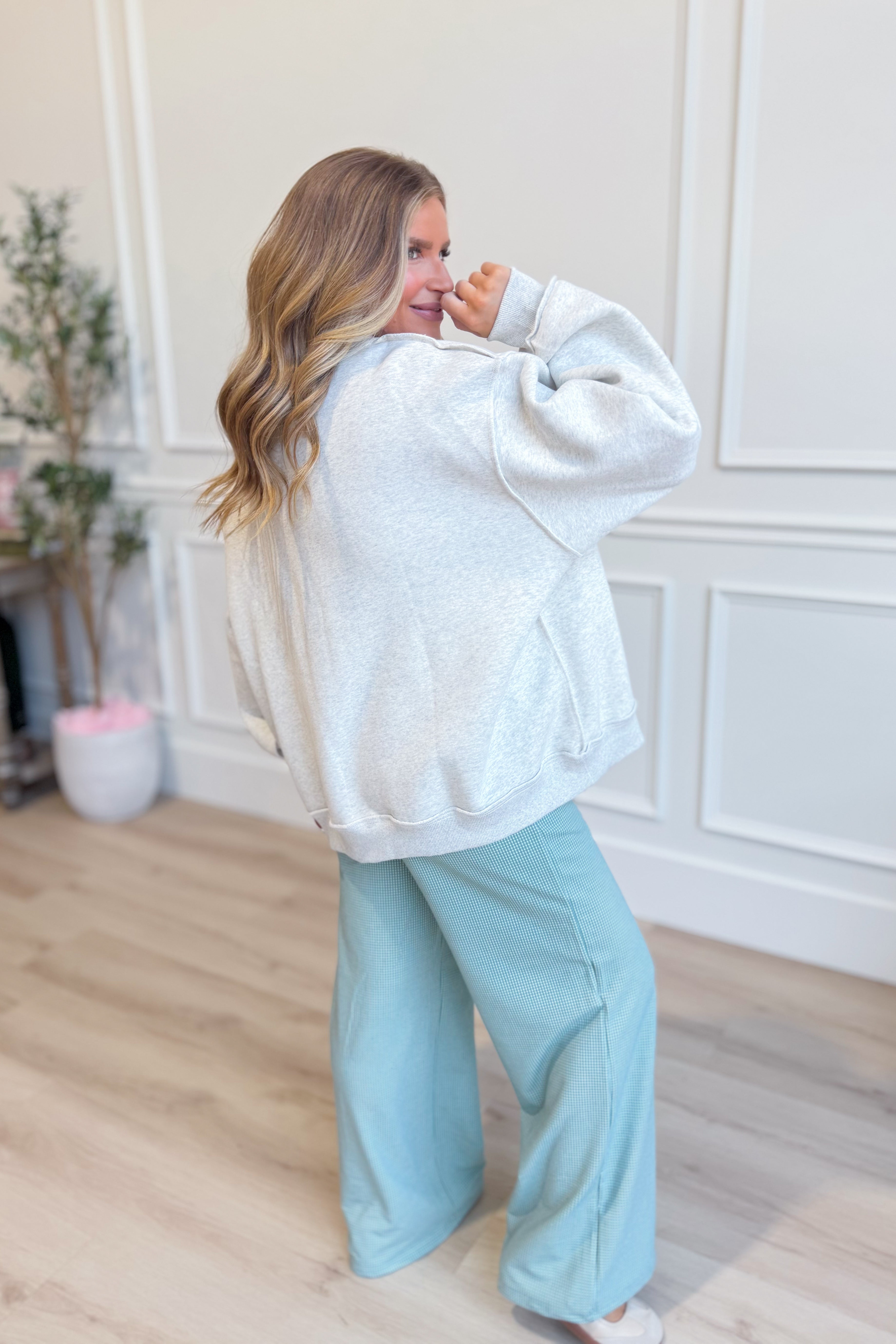 Reversible sweatshirt from BUCKET LIST's In My Happy Girl Era 137 Graphic Sweatshirts collection, featuring colorful printed design.