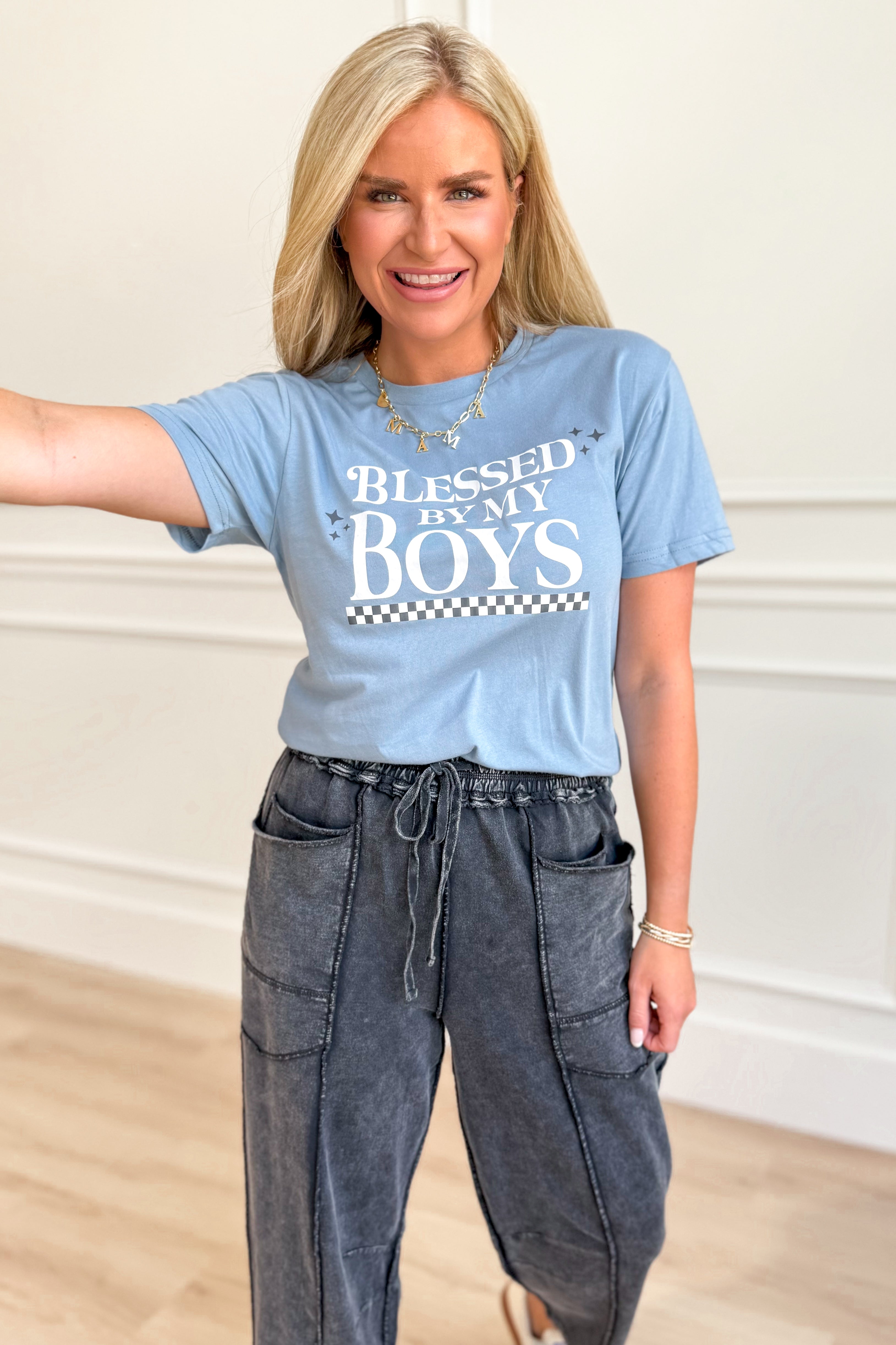 Blessed By My Boys Graphic T-Shirt - Be You Boutique