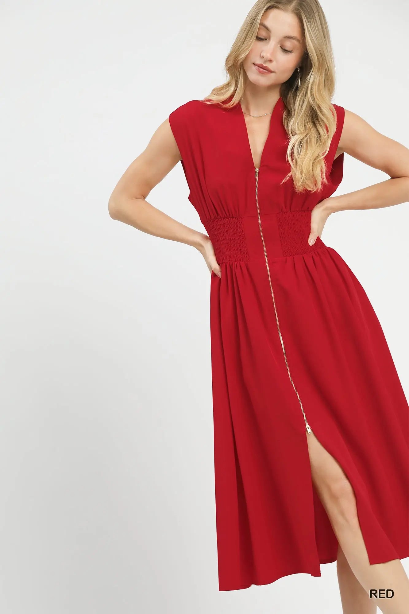 Sally Zip Up Midi Dress - Be You Boutique