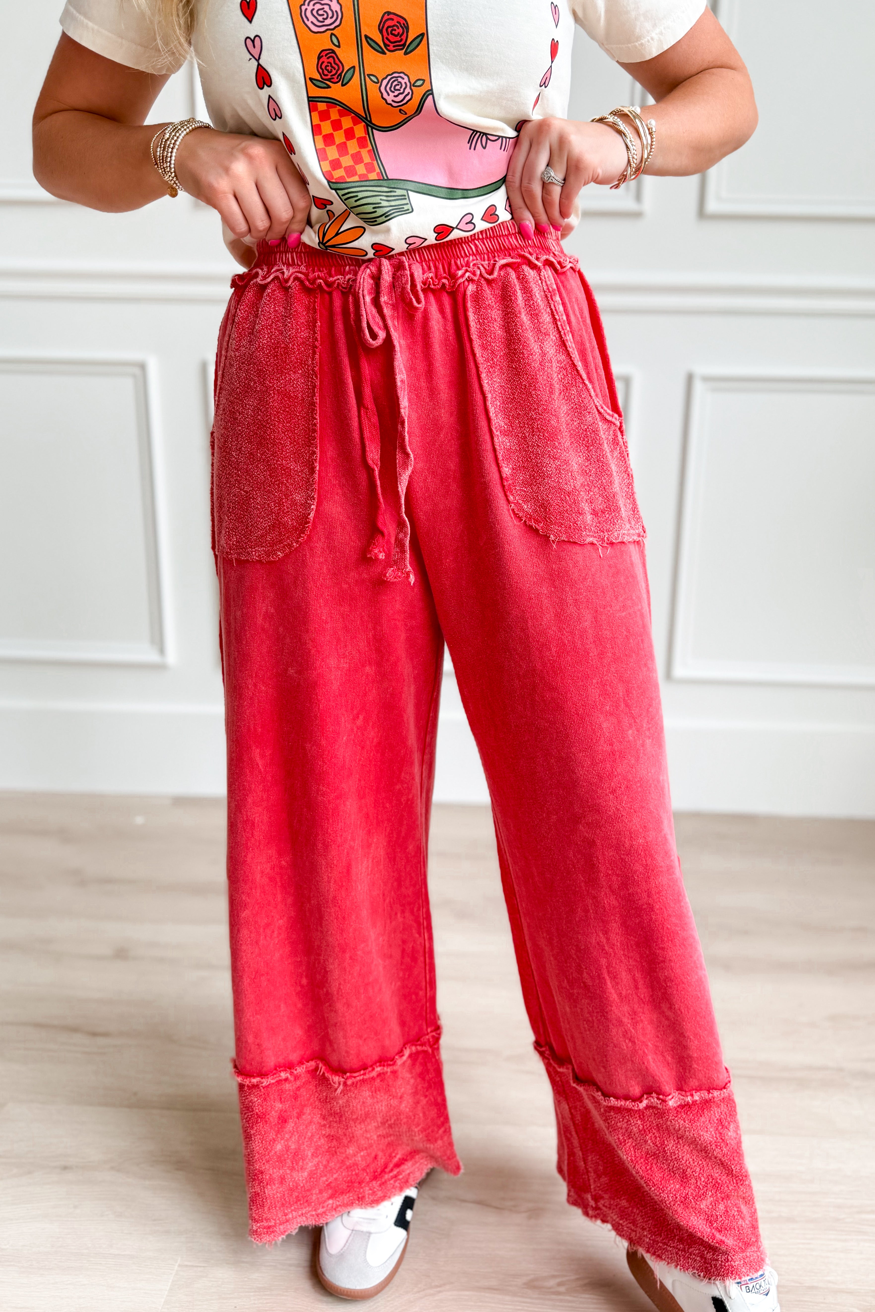 Karigan Frayed Hem Wide Leg Pant - Be You Boutique